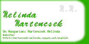 melinda martencsek business card